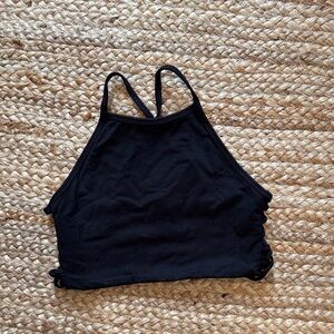 Black Halter Crop Top